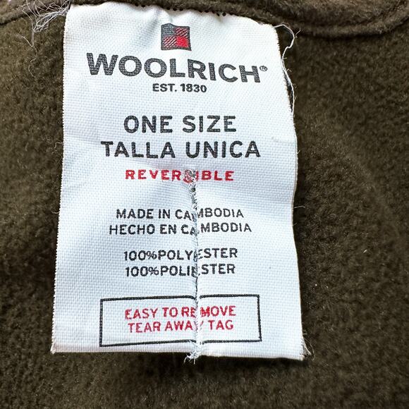 Woolrich Tartan Plaid Reversible Microfleece Blanket Cape Shawl Poncho Brown OS - Picture 7 of 10